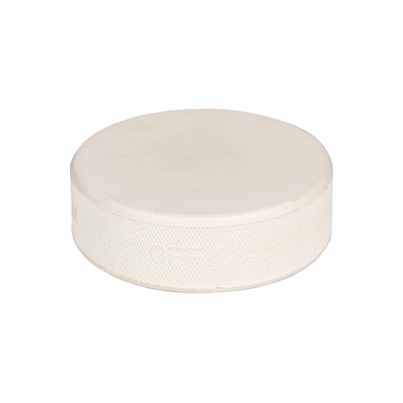 Puck de hochei alb