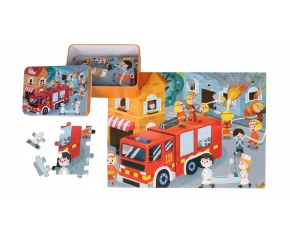 Puzzle camion de pompieri 100 de piese