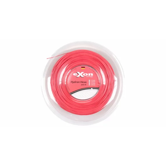 Racordaj de tenis Hydron Hexa 200 m, rosu