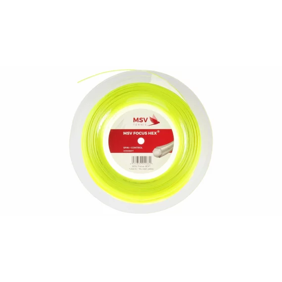 Racordaj tenis Focus HEX 200 m galben neon