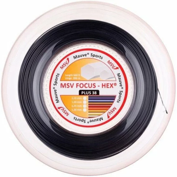 Racordaj tenis Focus HEX Plus 38 200 m rosu