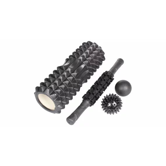 Roller Set IV set de yoga, negru