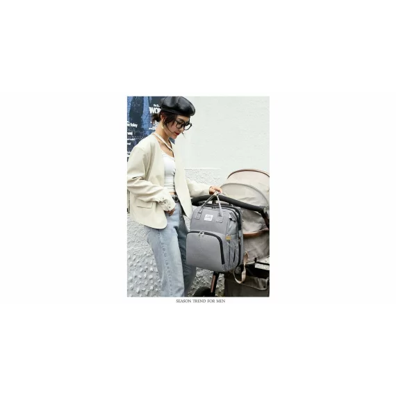 Rucsac multifunctional bebelusi Mommy, gri