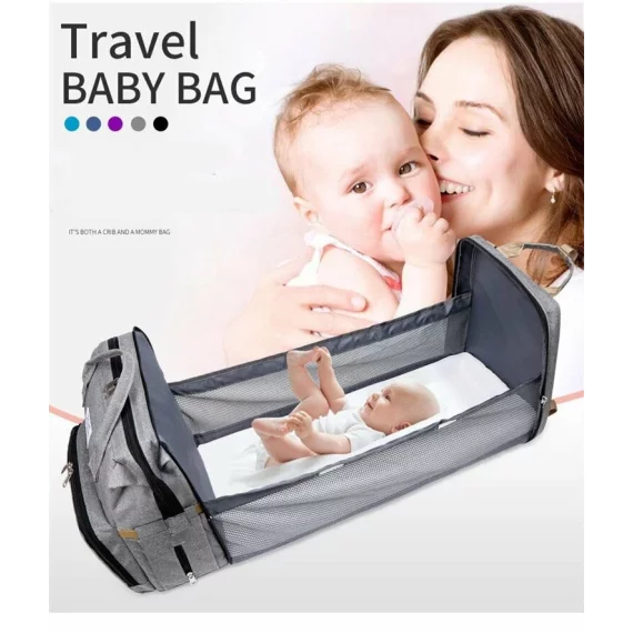 Rucsac multifunctional bebelusi Mommy, gri