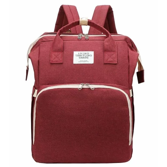 Rucsac multifunctional bebelusi Mommy, rosu
