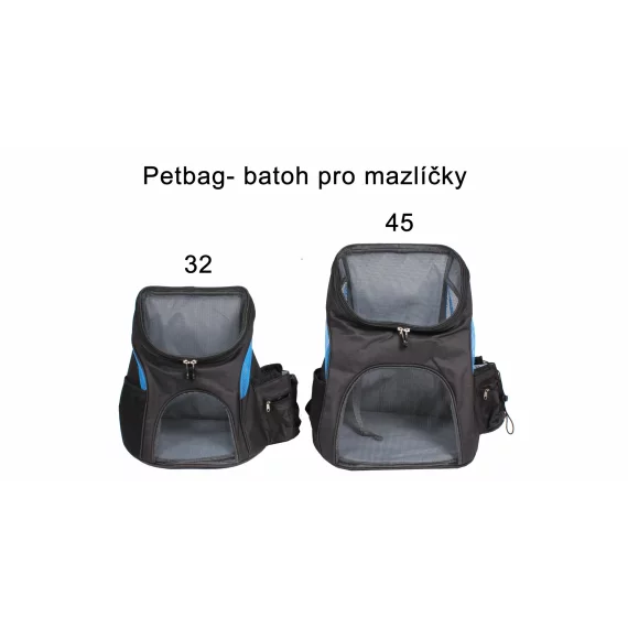 Rucsac transport animale Petbag 45 negru
