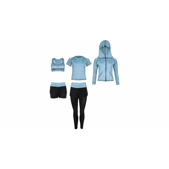 Runner 5W set de fitness pentru femei, albastru deschis