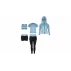 Runner 5W set de fitness pentru femei, albastru deschis