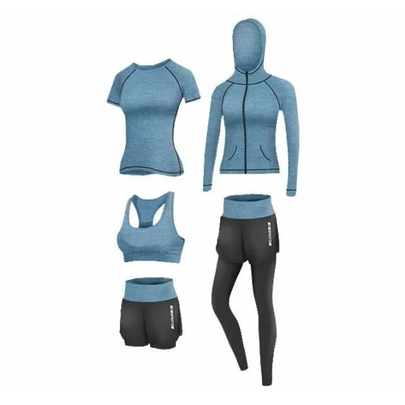 Runner 5W set de fitness pentru femei, albastru deschis