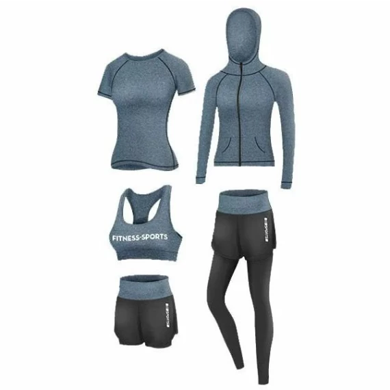 Runner 5W set de fitness pentru femei, albastru inchis