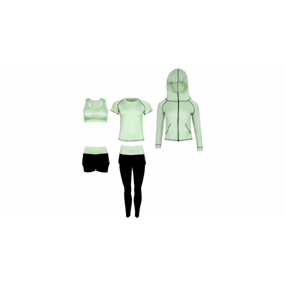 Runner 5W set de fitness pentru femei, verde