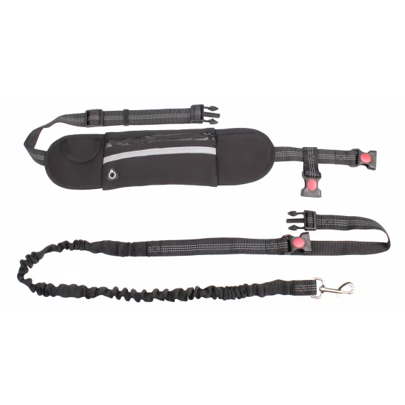 Runner Buddy 1.0 lesa de alergare pentru caini, neagra