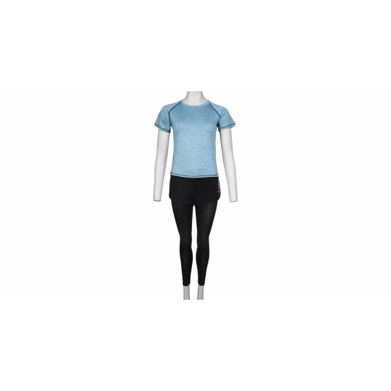 Runner Long 2W set de fitness pentru femei, albastru deschis