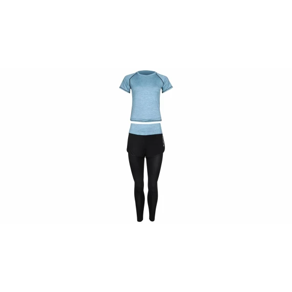 Runner Long 2W set de fitness pentru femei, albastru deschis