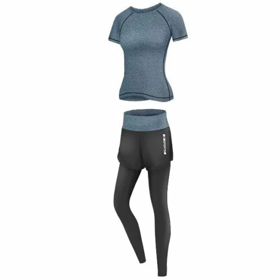 Runner Long 2W set de fitness pentru femei, albastru inchis