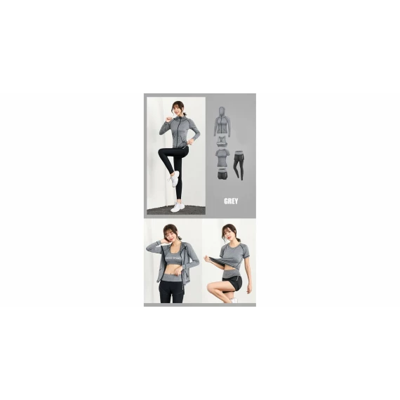 Runner Long 2W set de fitness pentru femei, gri