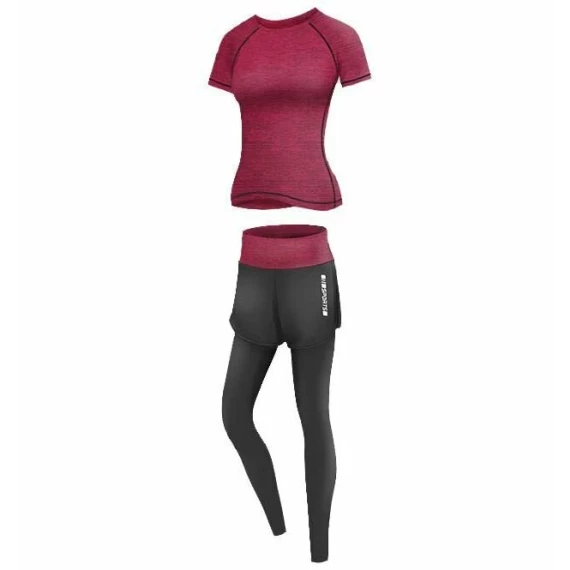Runner Long 2W set de fitness pentru femei, rosu