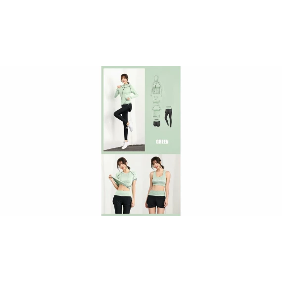 Runner Long 2W set de fitness pentru femei, verde