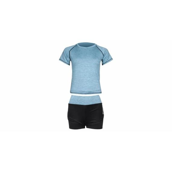 Runner Short 2W set de fitness pentru femei, albastru deschis