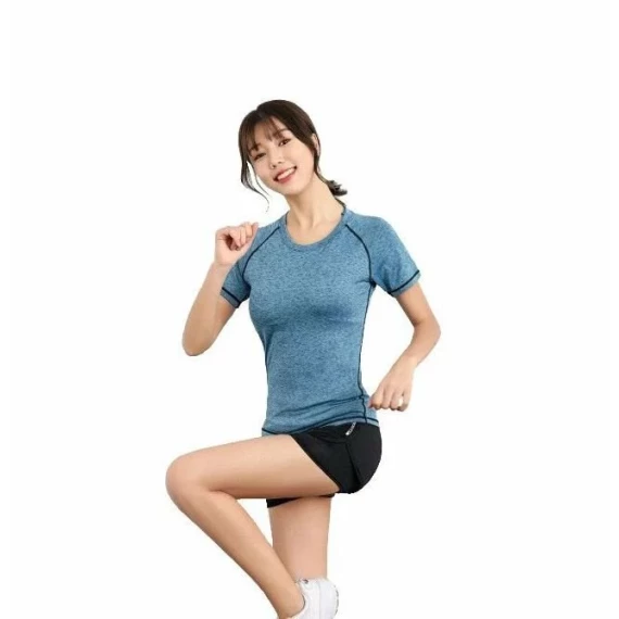Runner Short 2W set de fitness pentru femei, albastru deschis