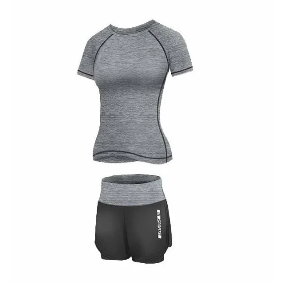 Runner Short 2W set de fitness pentru femei, gri