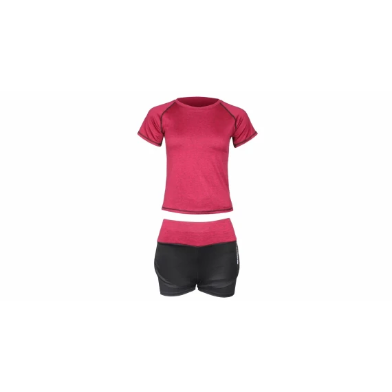 Runner Short 2W set de fitness pentru femei, rosu