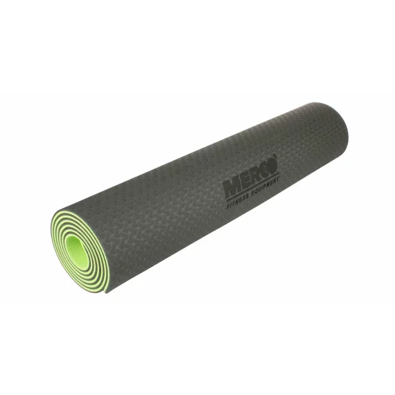 Saltea antrenament Yoga TPE 6 Double Mat negru-verde