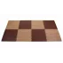 Set saltele fitness 60 x 60 x 1 cm imitatie lemn Woody, maro deschis, 4 buc