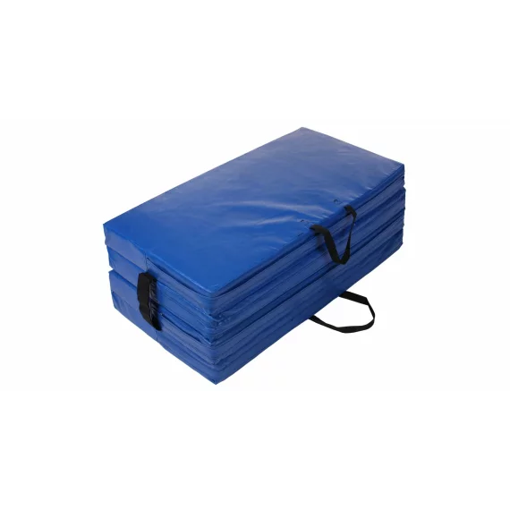 Saltea gimnastica pliabila FoldMat 8, 195 x 100 x 8 cm, albastru
