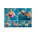 Scaun gonflabil plutitor pentru piscina Float Stripe, rosu