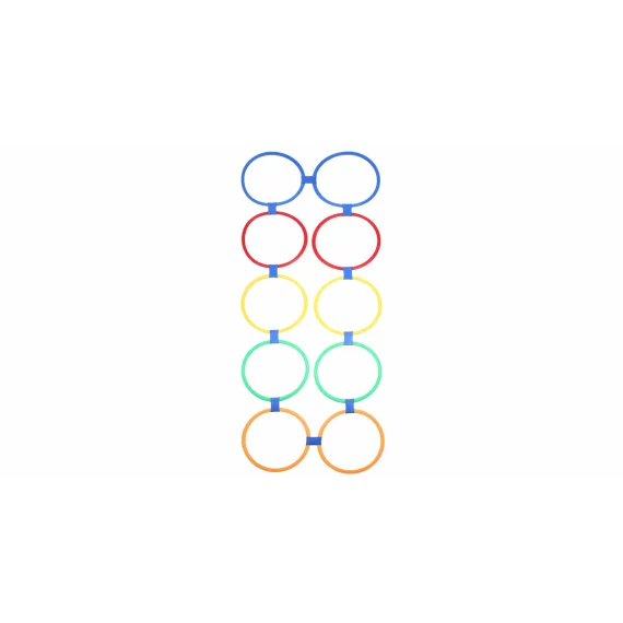 Set 10 cercuri Agility Circles, ajustabile