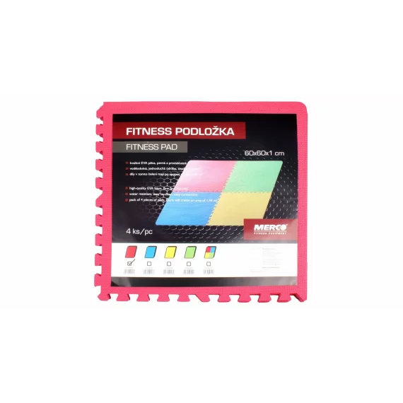 Set 4 saltele fitness Colored Puzzle, mix culori
