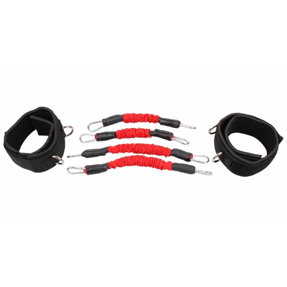 Set corzi rezistenta pentru picioare Leg Trainer rosu