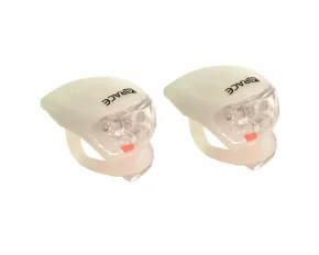 Set lumini bicicleta fata/spate alb