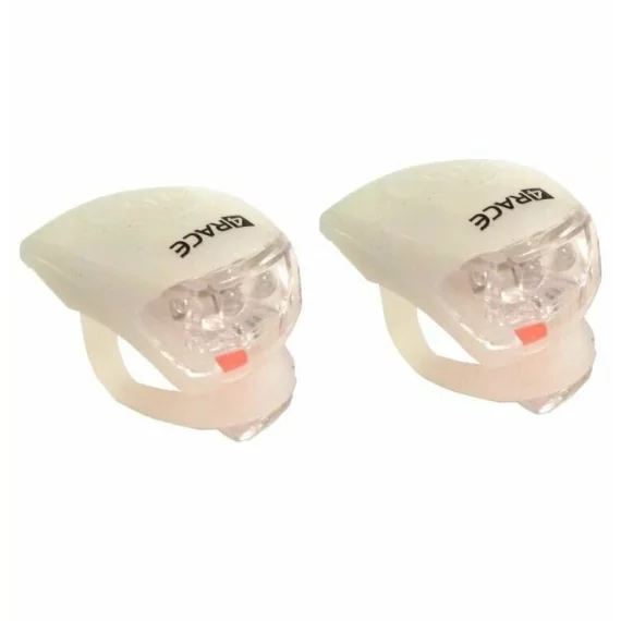 Set lumini bicicleta fata/spate alb