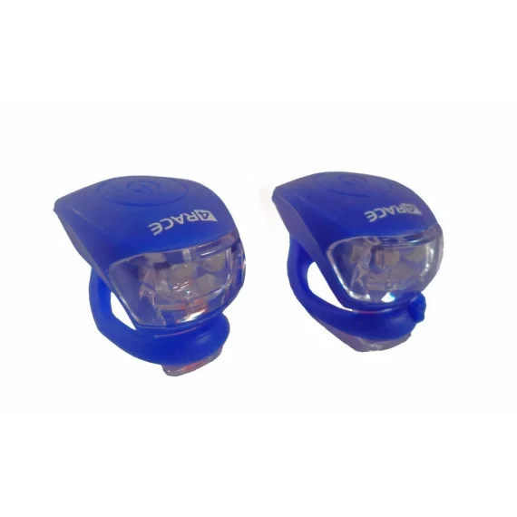 Set lumini bicicleta fata/spate albastru