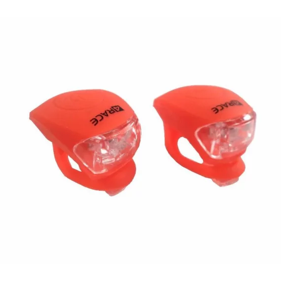 Set lumini bicicleta fata/spate rosu