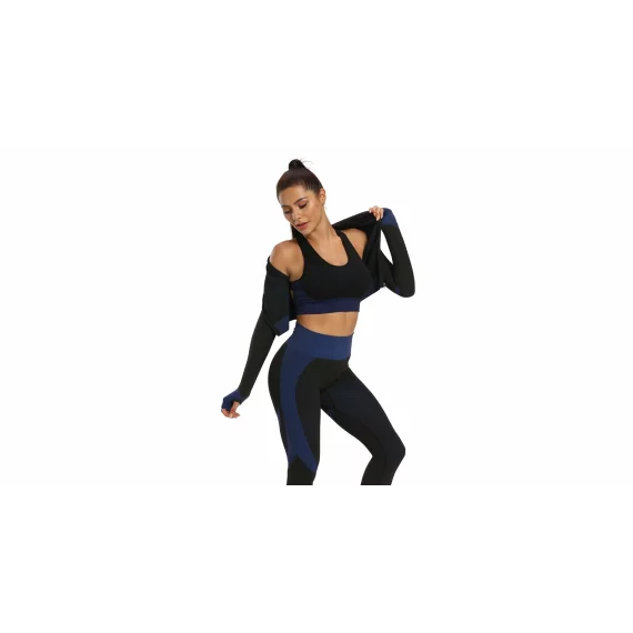 Set yoga Yoga Sense negru-albastru