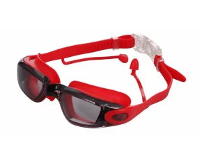 Silba swimming goggles with ear protection red