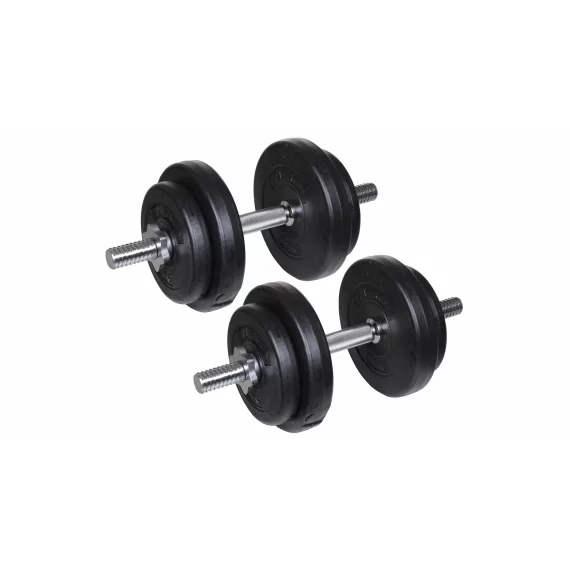 Single-Handed Loading Dumbbells, 2x10kg