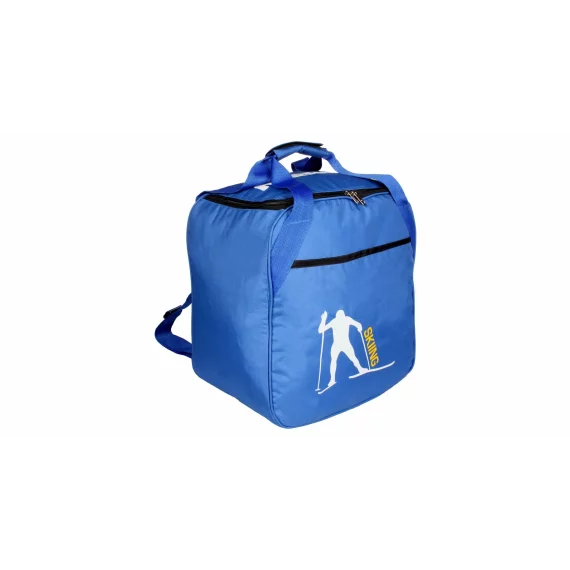 Ski Rucksack geanta pentru clapari si casca de schi, albastru