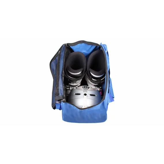 Ski Rucksack geanta pentru clapari si casca de schi, albastru