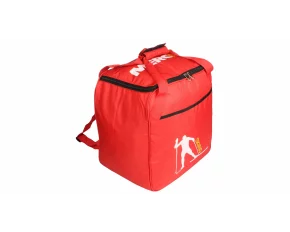 Ski Rucksack geanta pentru clapari si casca de schi, rosu