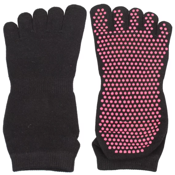 Sosete Yoga, Piloxing, Pilates cu degete unisex negru