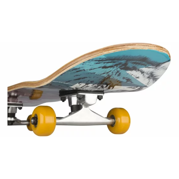 Street Natives skateboard, alb-galben