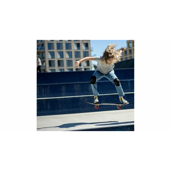 Street Natives skateboard, negru-rosu