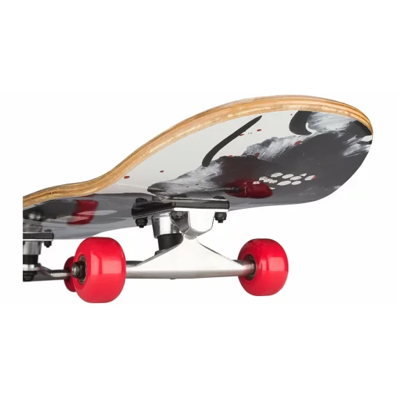 Street Natives skateboard, negru-rosu
