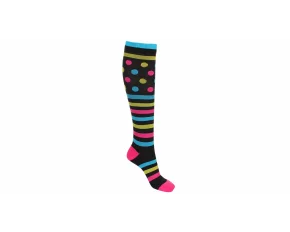 Striped Dots sosete de compresie pentru femei pana la genunchi