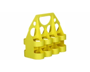 Suport 8 bidoane din plastic, galben