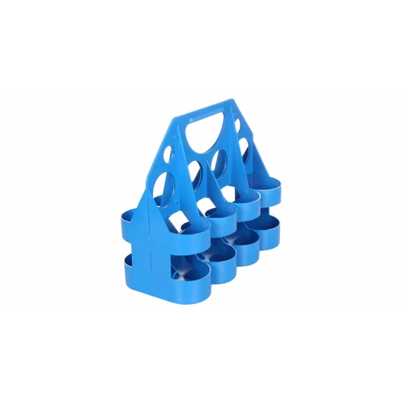 Suport plastic pentru 8 sticle albastru
